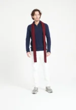 Navy cashmere trucker sweater | Men's and Women's Apparel | E-International Market 2